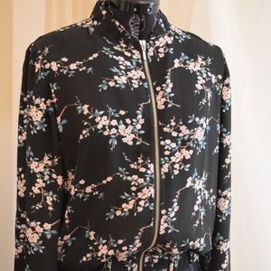 Cherry blossom bomber jacket